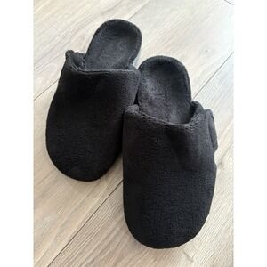 Vionic Gemma II mule slipper in black faux-shearling Sz 7